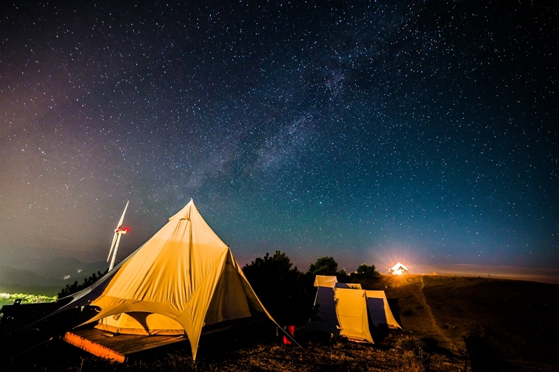 星空露营照片